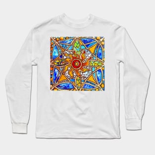 Stained Glass Mandala 20-40-27 Long Sleeve T-Shirt